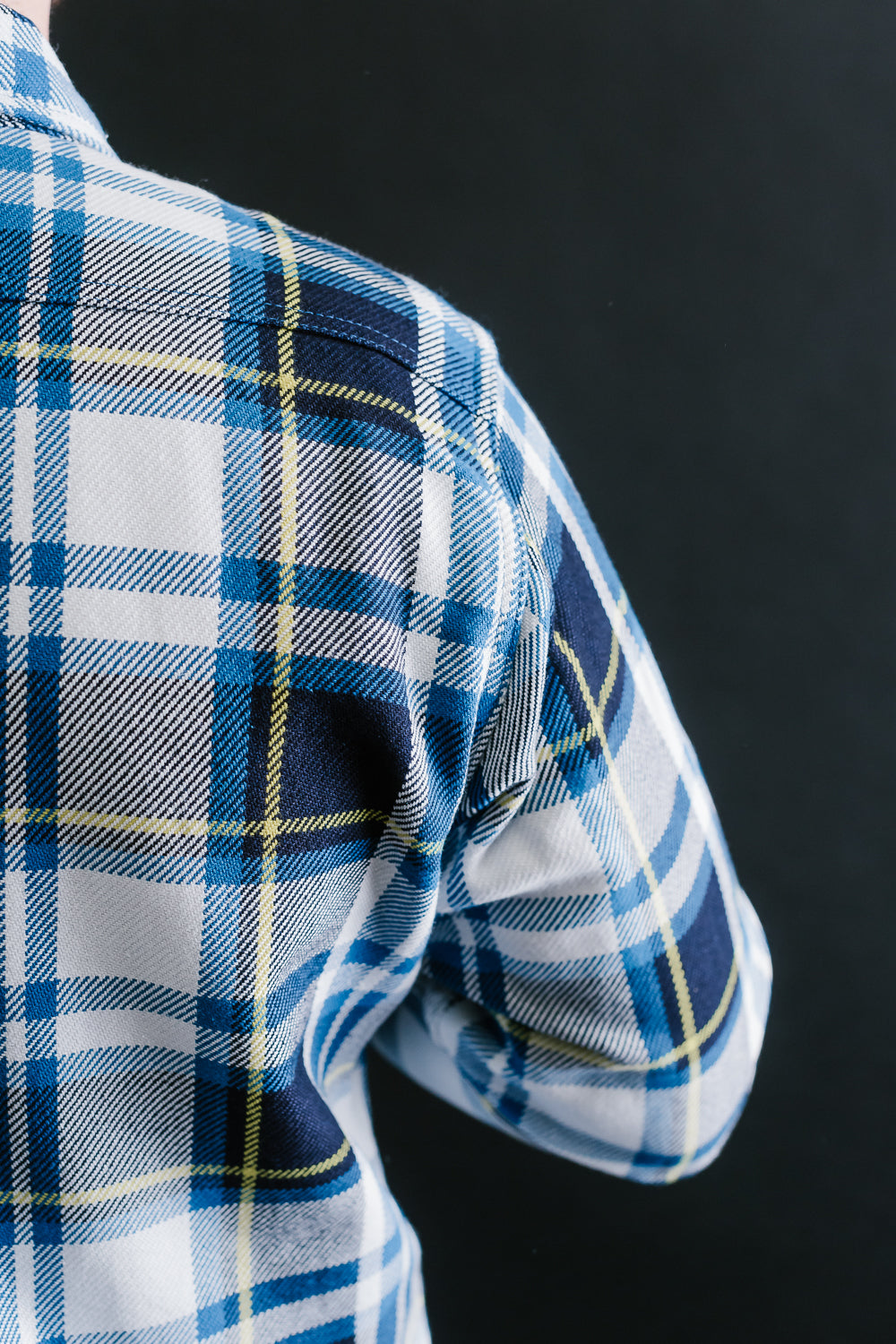 IHSH-382-BLU - 9oz Selvedge American Check Work Shirt - Blue