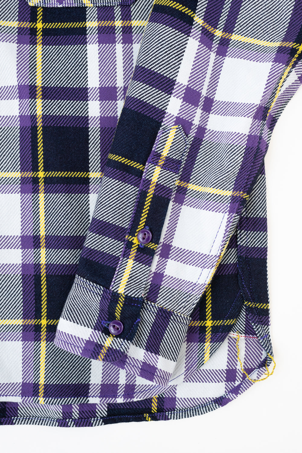 IHSH-382-PUR - 9oz Selvedge American Check Work Shirt - Purple