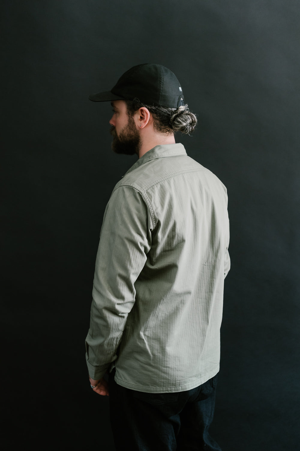 IHSH-385-ODG - 9oz Herringbone Military Shirt - Olive Drab Green