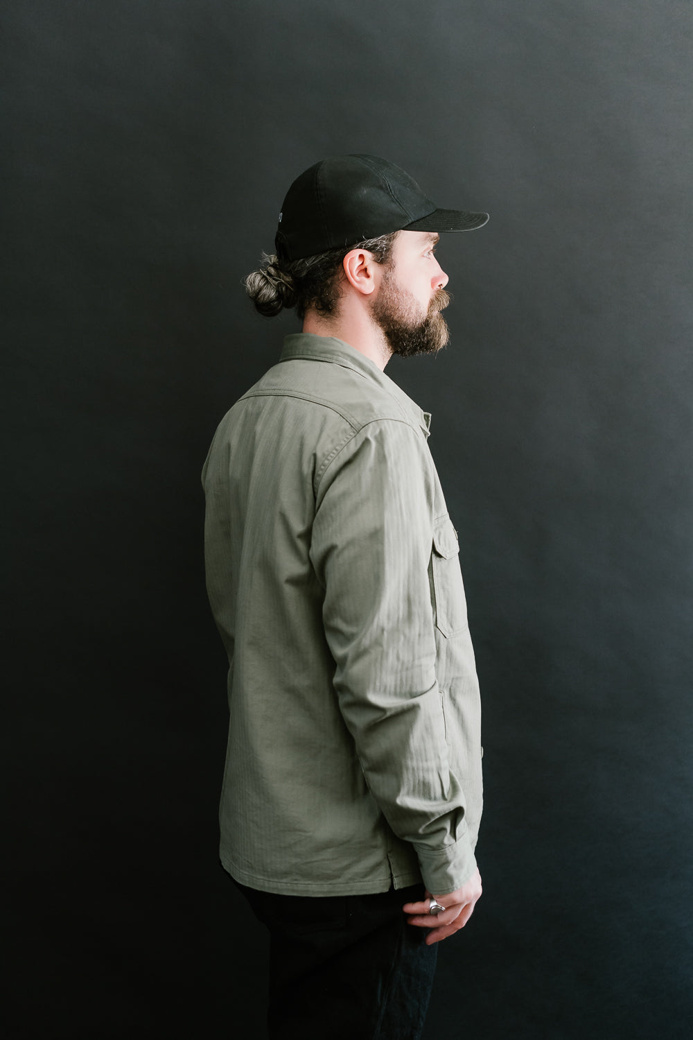 IHSH-385-ODG - 9oz Herringbone Military Shirt - Olive Drab Green