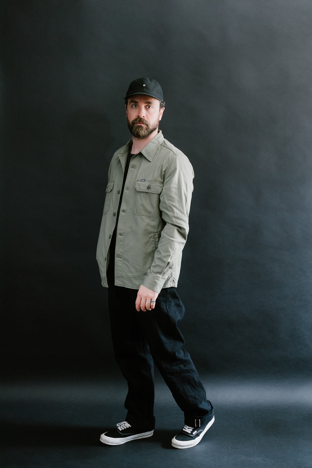 IHSH-385-ODG - 9oz Herringbone Military Shirt - Olive Drab Green