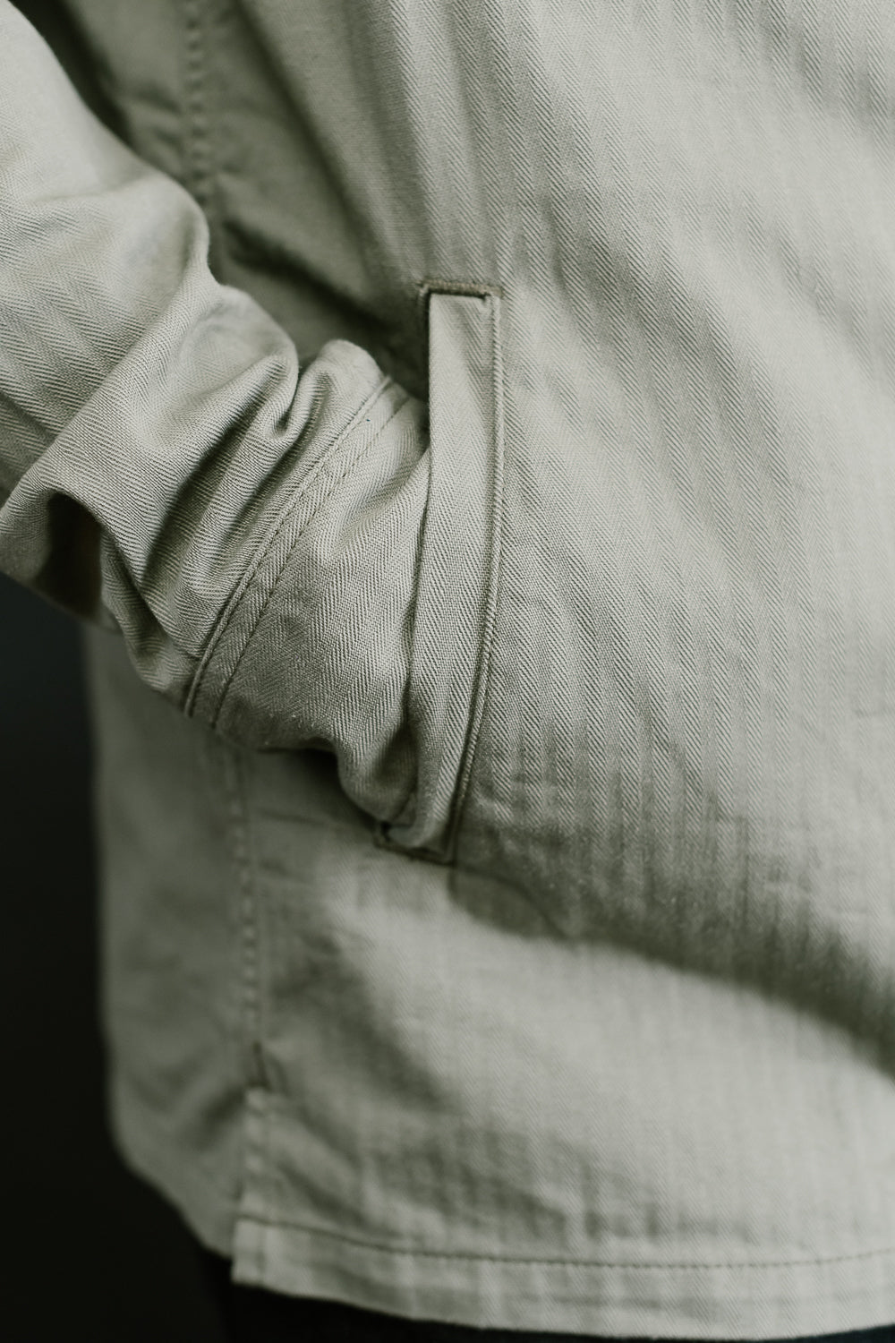 IHSH-385-ODG - 9oz Herringbone Military Shirt - Olive Drab Green