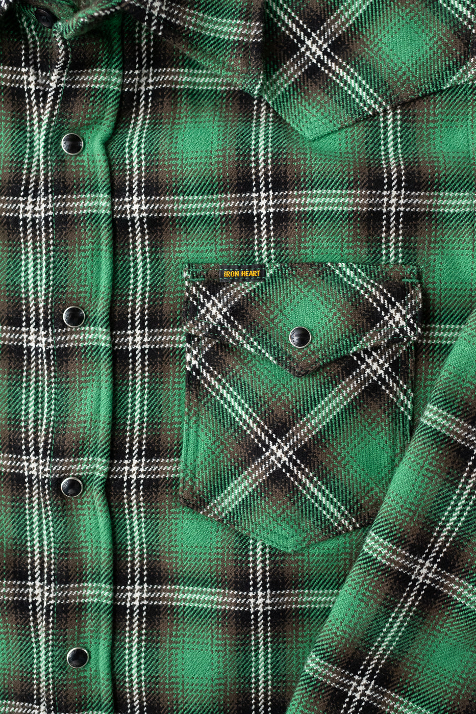 IHSH-405-GRN - 12oz Ultra Heavy Flannel Check Western Shirt IHSH-405-GRN - 12oz Ultra Heavy Flannel Check Western Shirt