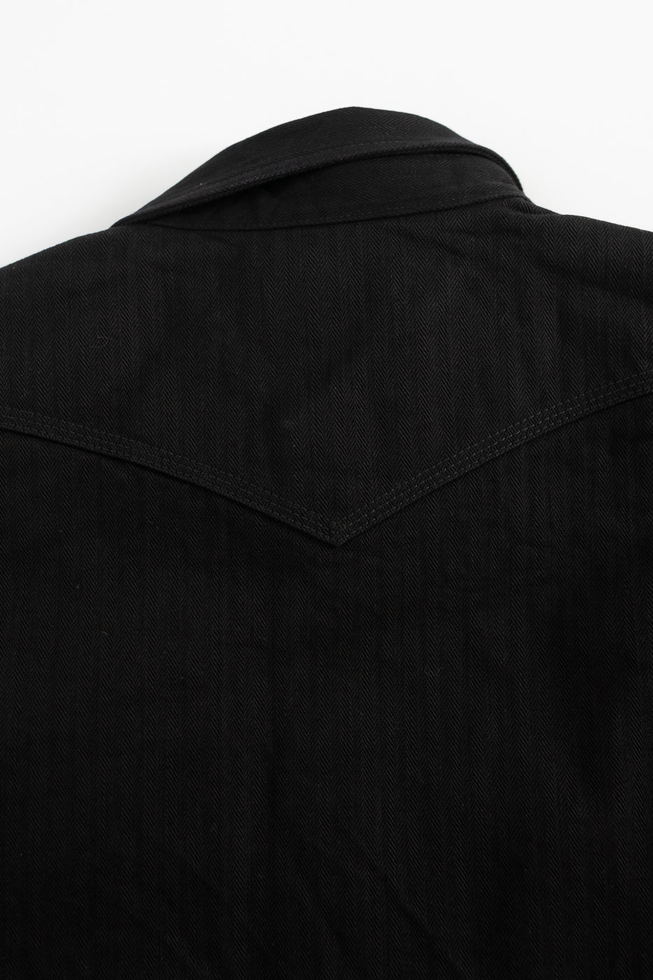 IHSH-410-BLK - 14oz Herringbone CPO Western Shirt - Black