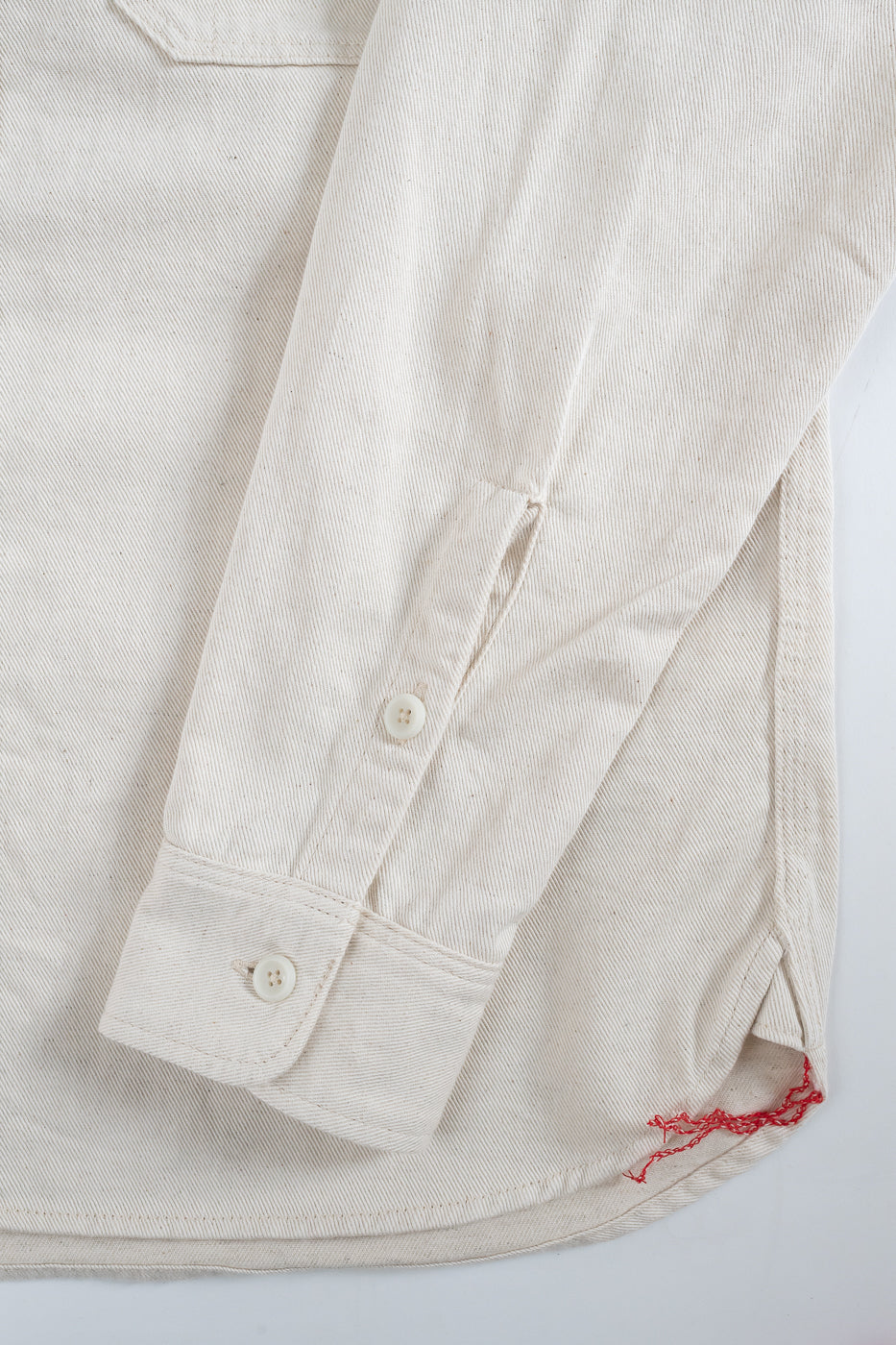 IHSH-414-WHT - 9oz Cotton Linen Work Shirt - Off White