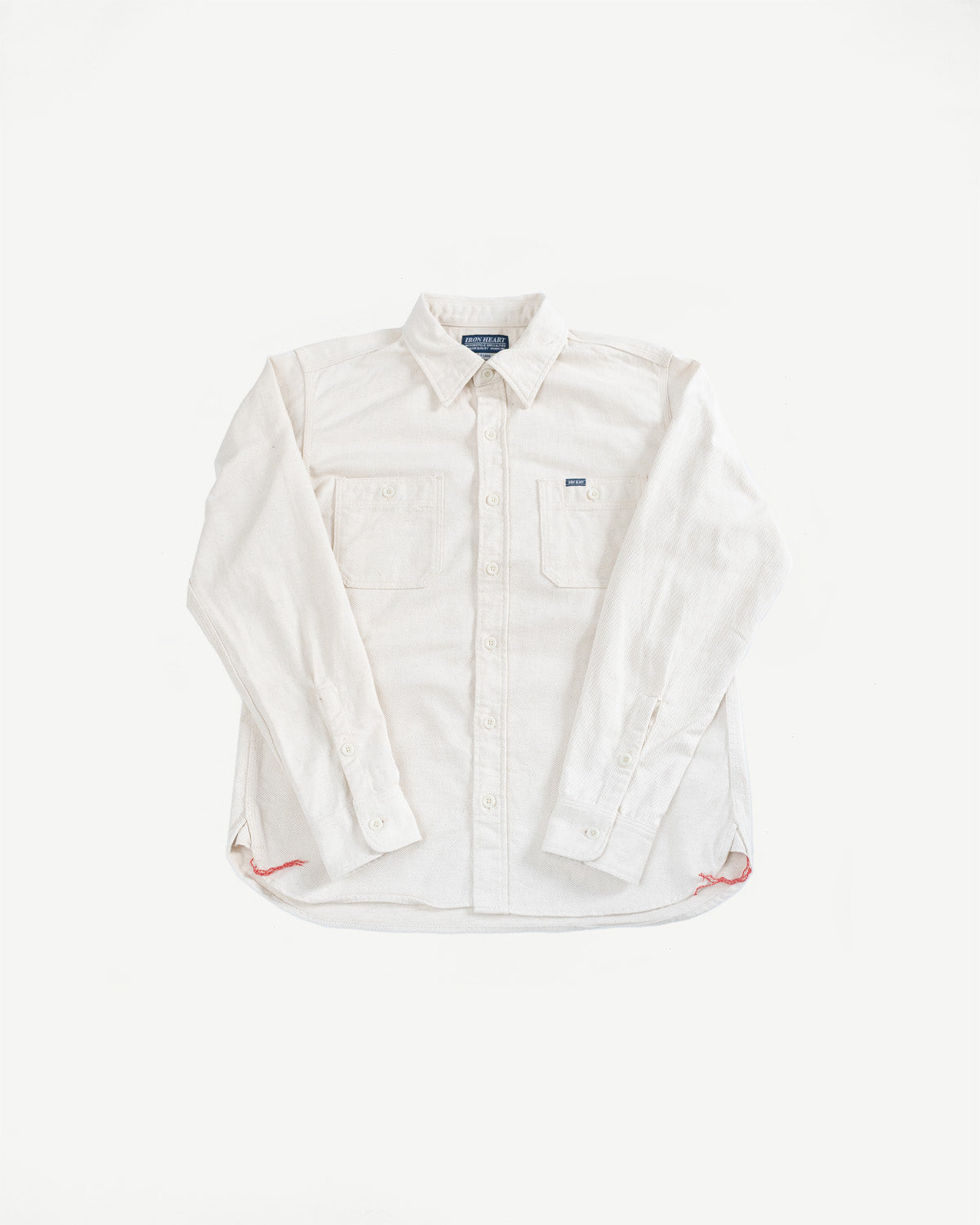 IHSH-414-WHT - 9oz Cotton Linen Work Shirt - Off White