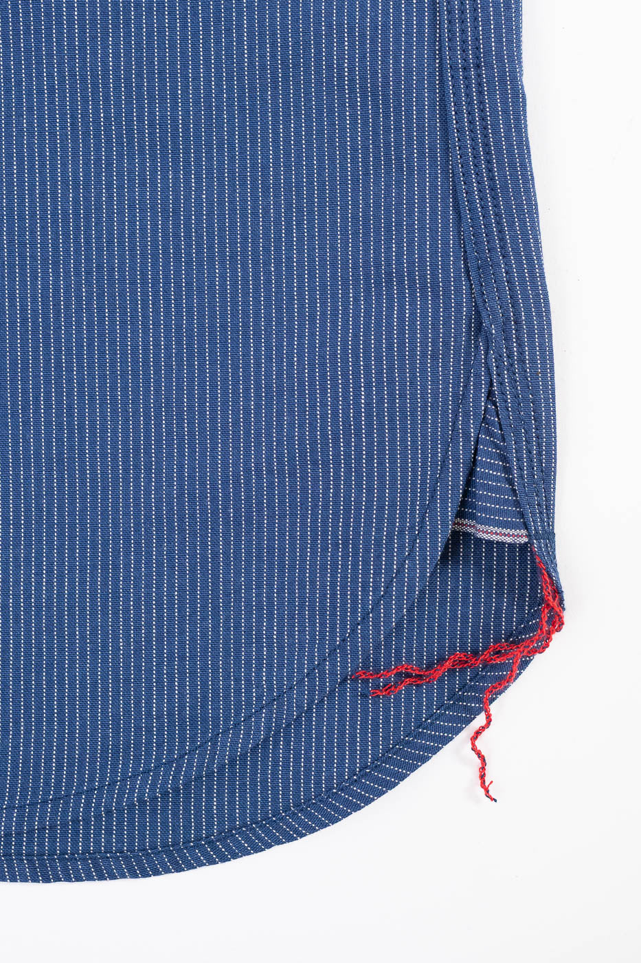 IHSH-420-PIN - 5oz Selvedge OX Cloth Short Sleeve Work Shirt - Pinstripe