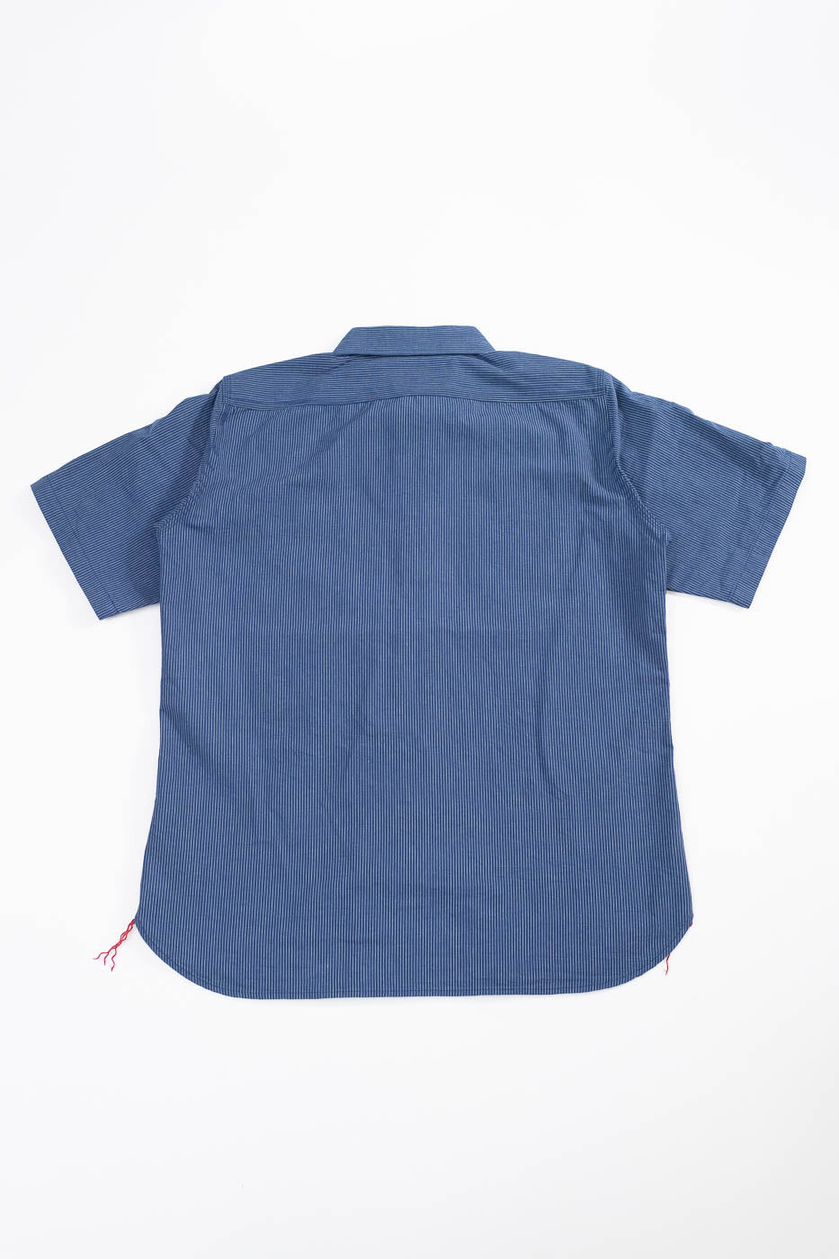 IHSH-420-PIN - 5oz Selvedge OX Cloth Short Sleeve Work Shirt - Pinstripe