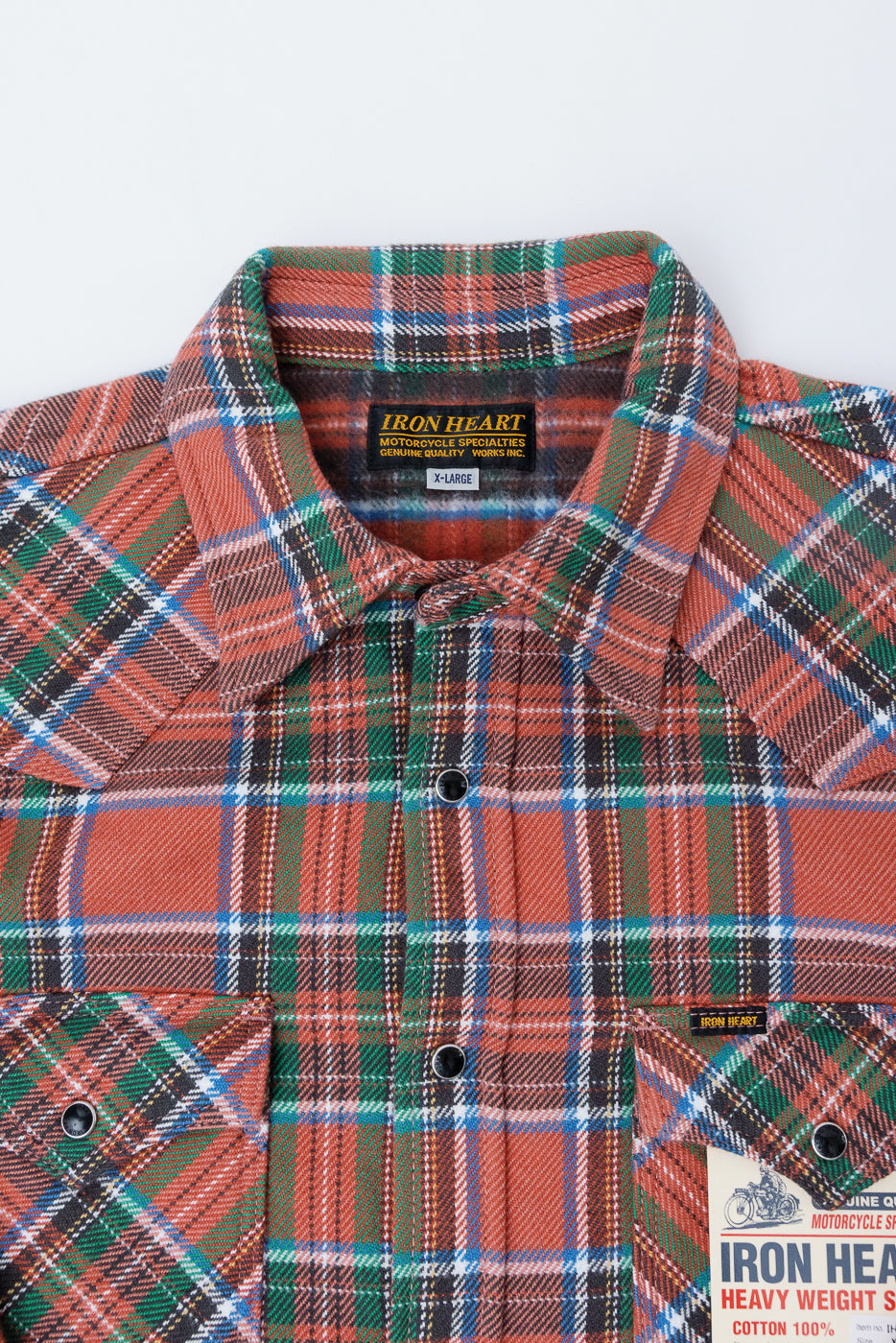 IHSH-436-RED - Ultra Heavy Flannel American Check Western Shirt