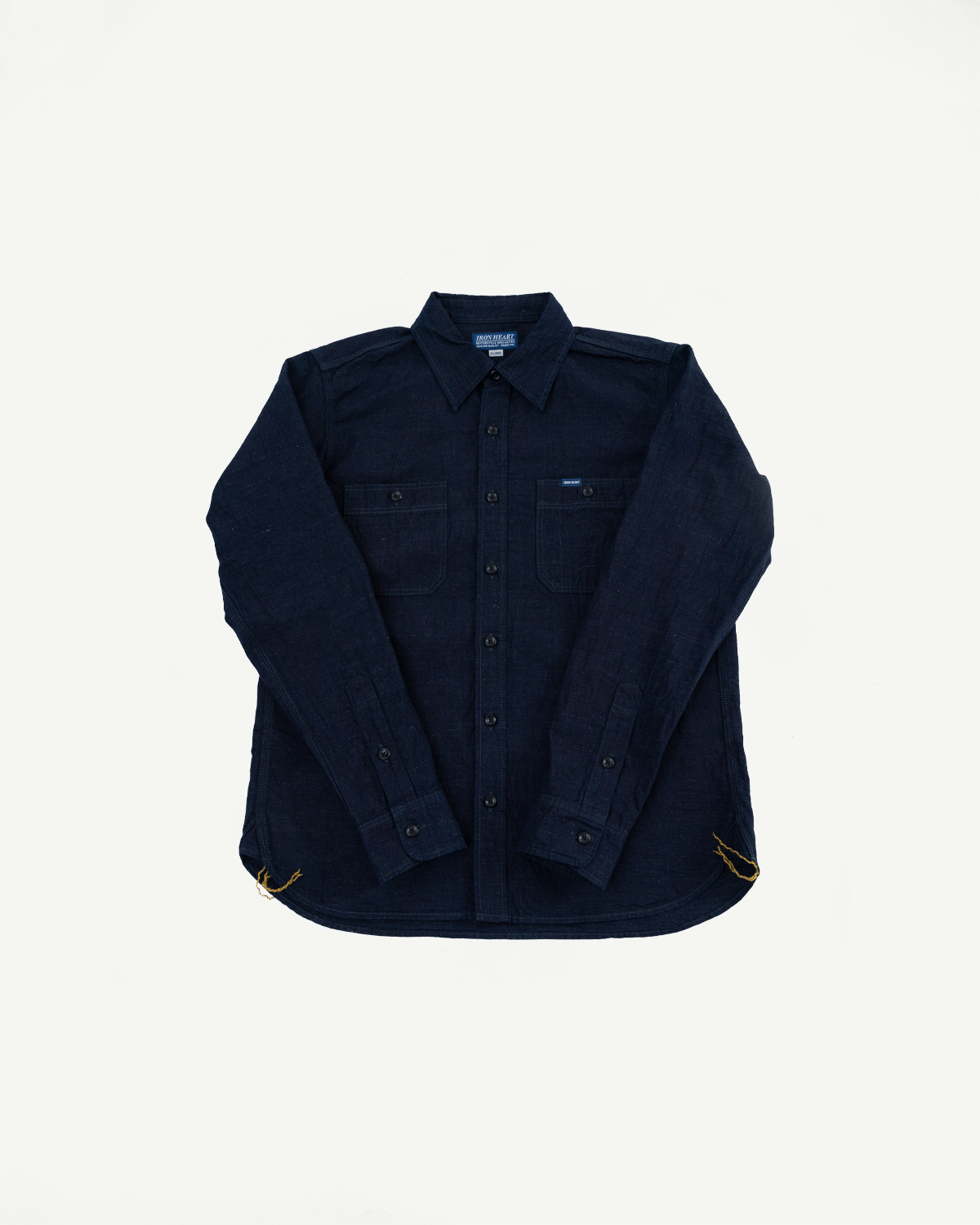 IHSH-443-IND - 7oz Cotton Linen Chambray Work Shirt - Indigo | Dant