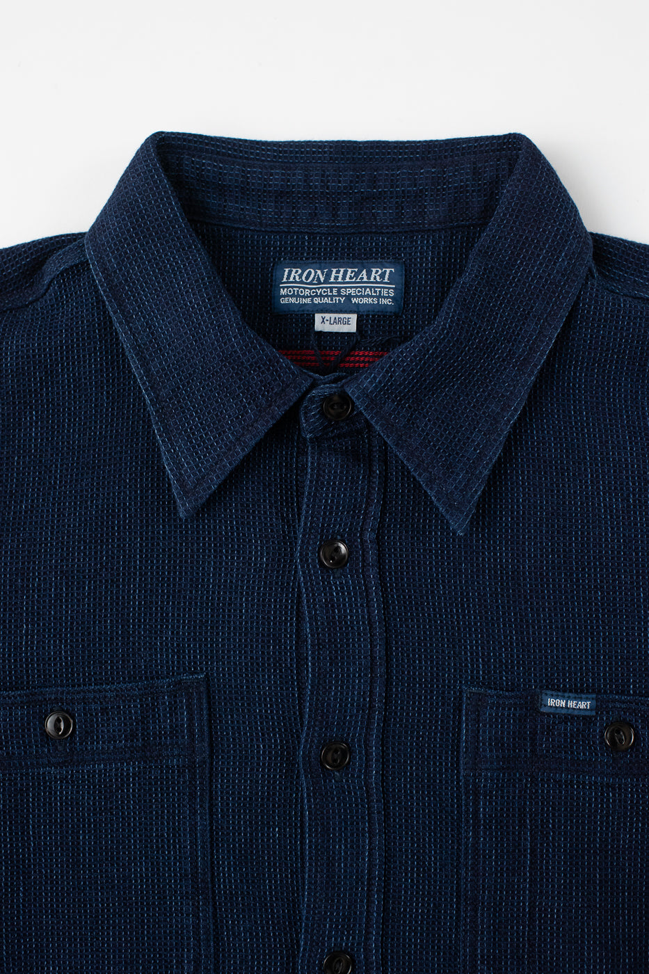 IHSH-96-IND - Waffle Work Shirt - Indigo