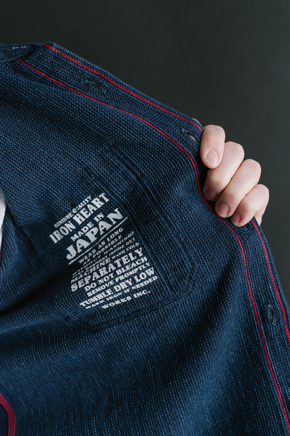 IHSH-96-IND - Waffle Work Shirt - Indigo