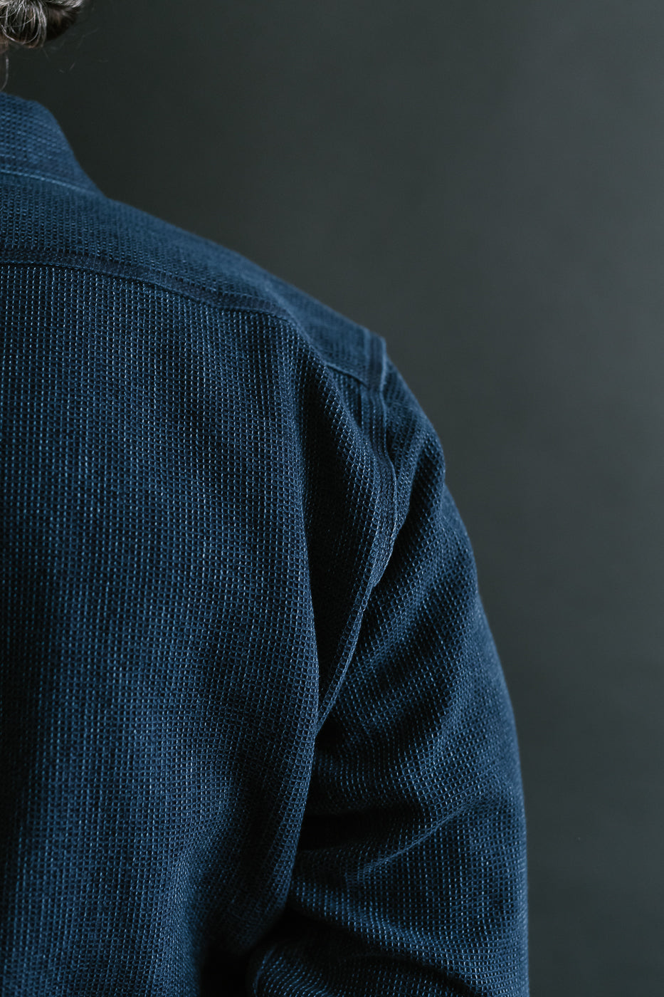 IHSH-96-IND - Waffle Work Shirt - Indigo