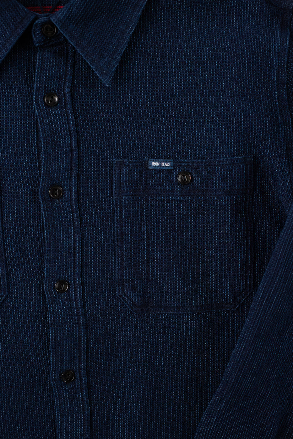 IHSH-96-IND - Waffle Work Shirt - Indigo