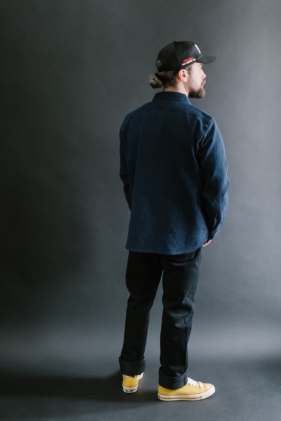 IHSH-96-IND - Waffle Work Shirt - Indigo