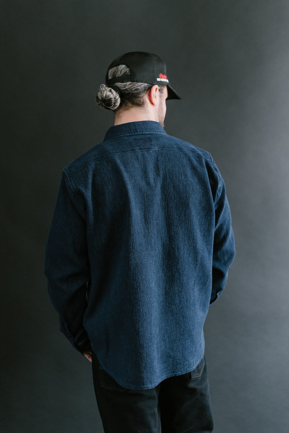 IHSH-96-IND - Waffle Work Shirt - Indigo