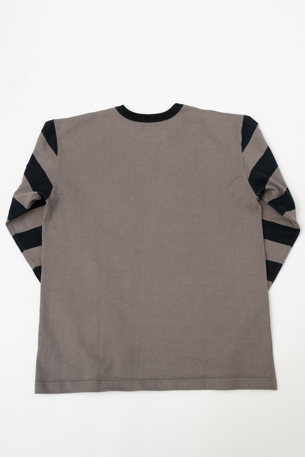 IHTB-12-GRY - 11oz Cotton Knit Long-Sleeved Sweater - Grey Body, Black Stripes