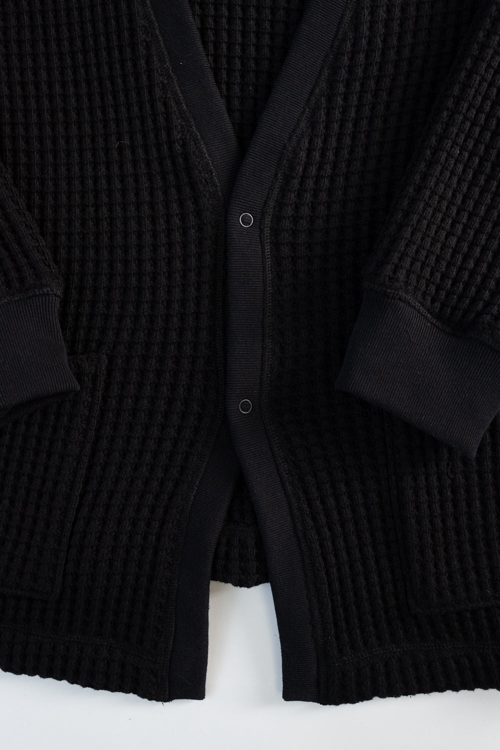 Big Waffle Cardigan - 07 Black | Dant 