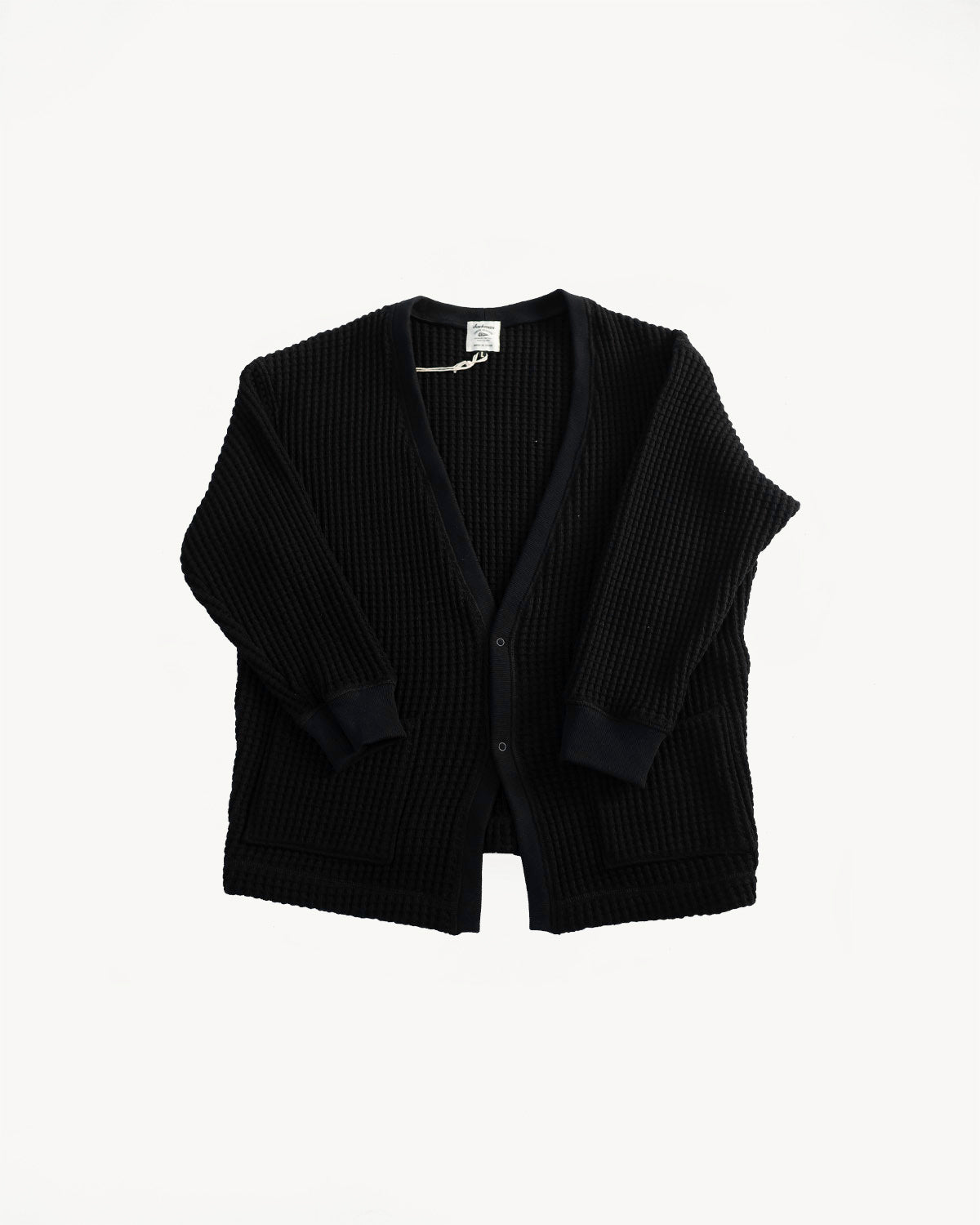 Big Waffle Cardigan - 07 Black