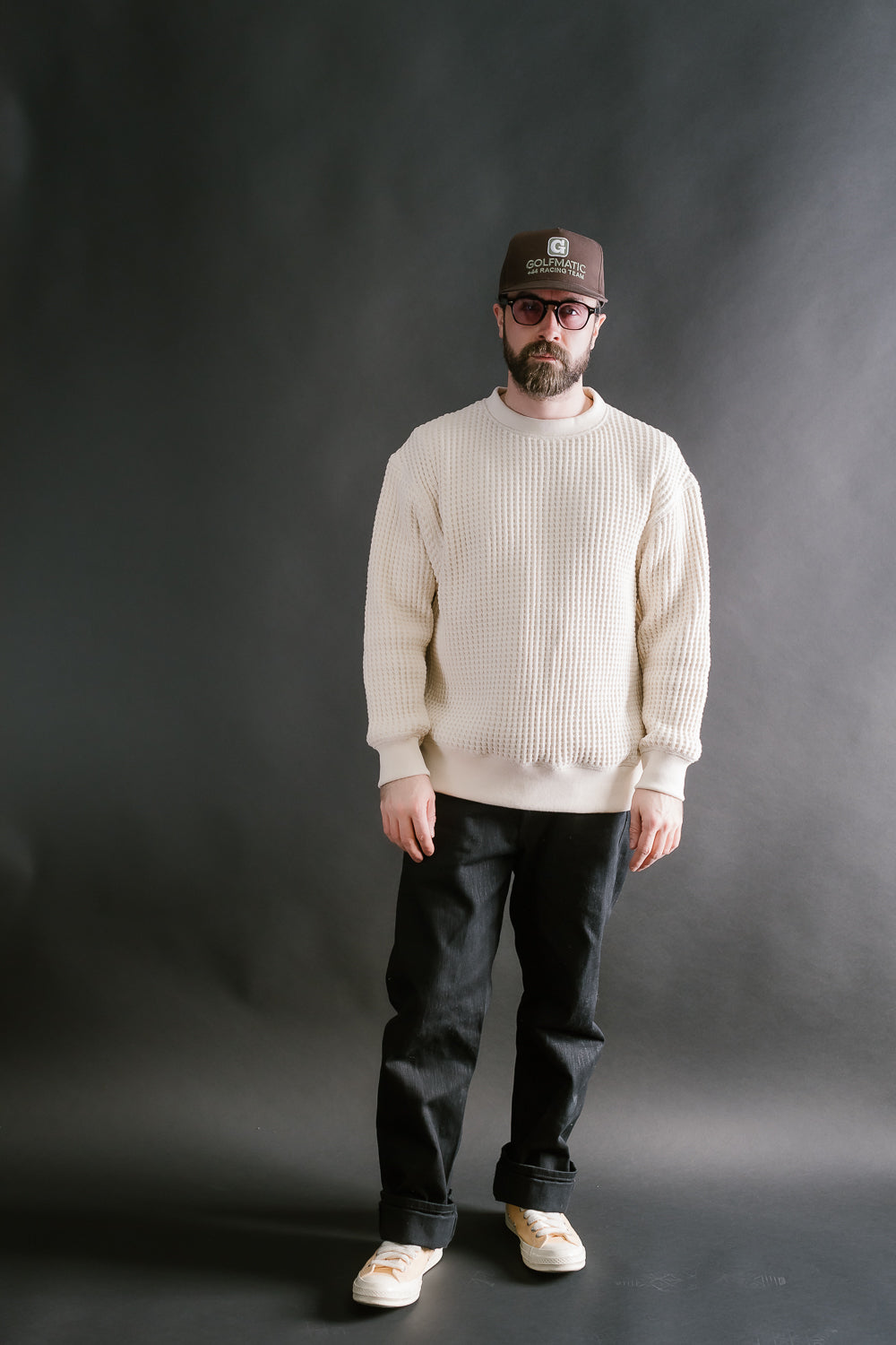 Big Waffle Crew Neck - 14 Ivory