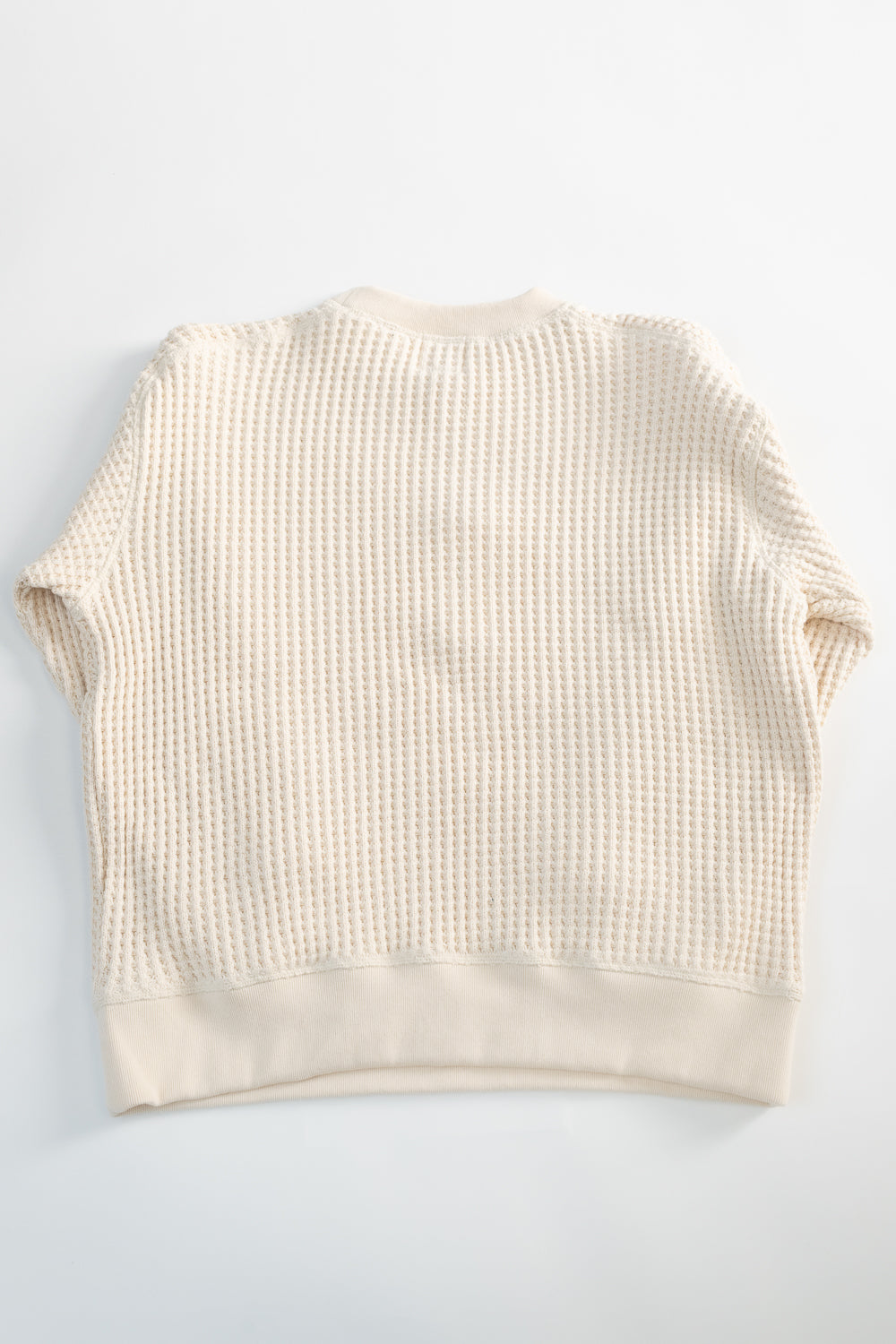 Big Waffle Crew Neck - 14 Ivory