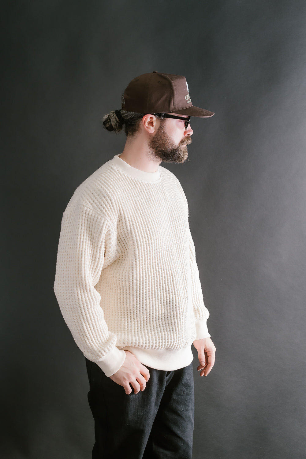 Big Waffle Crew Neck - 14 Ivory