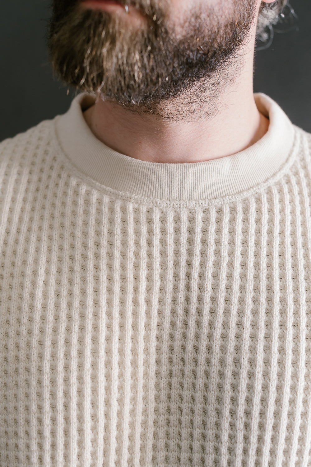 Big Waffle Crew Neck - 14 Ivory