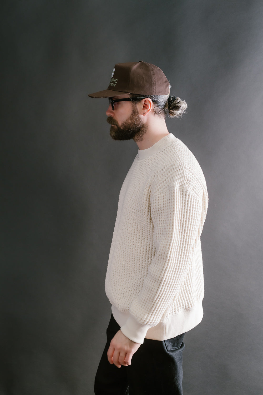 Big Waffle Crew Neck - 14 Ivory