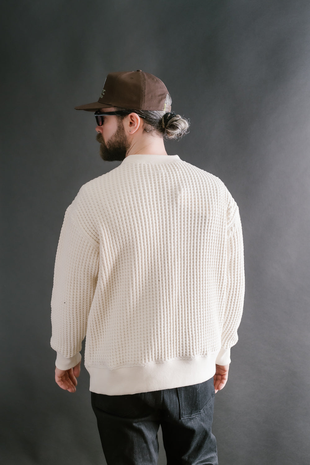 Big Waffle Crew Neck - 14 Ivory