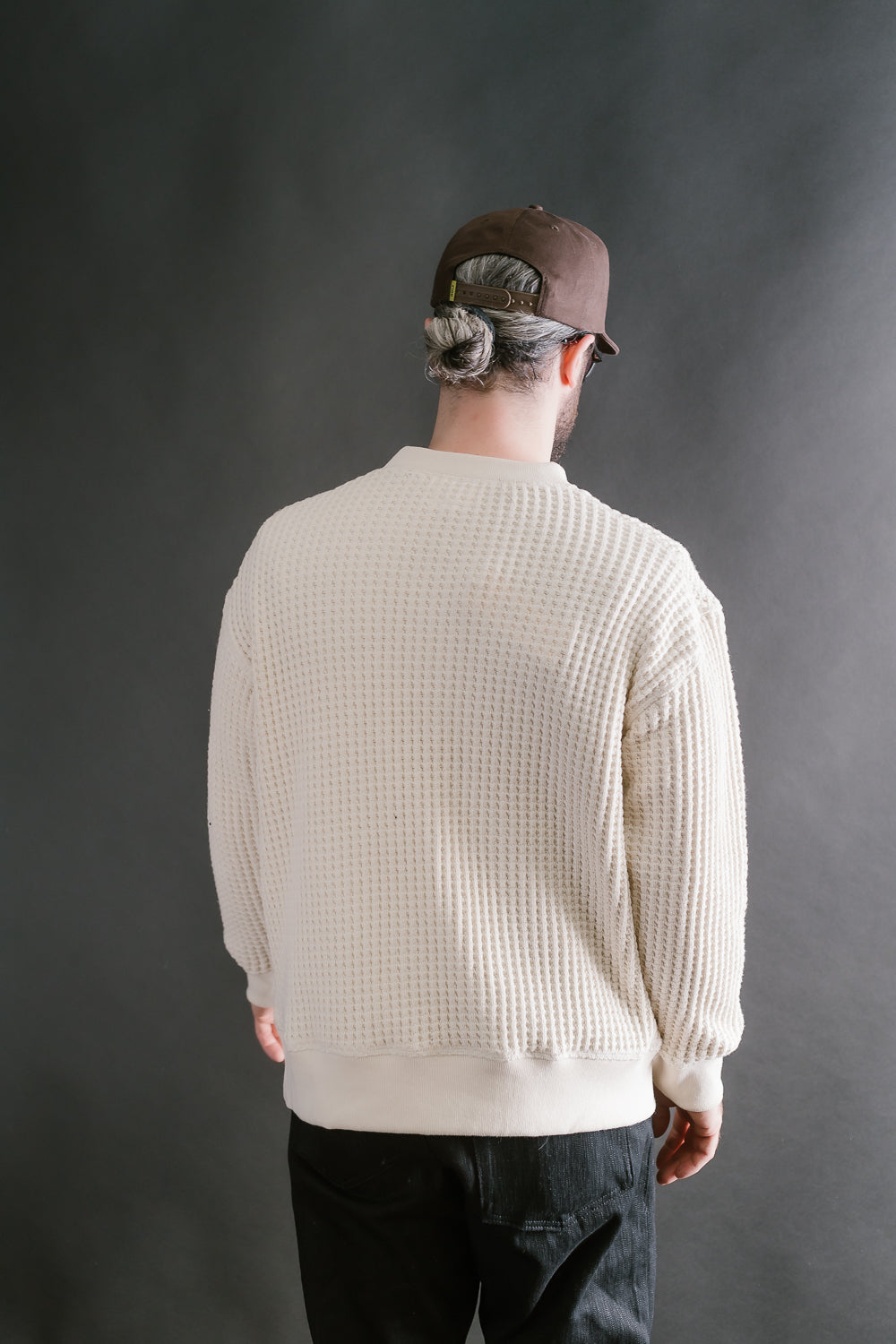Big Waffle Crew Neck - 14 Ivory