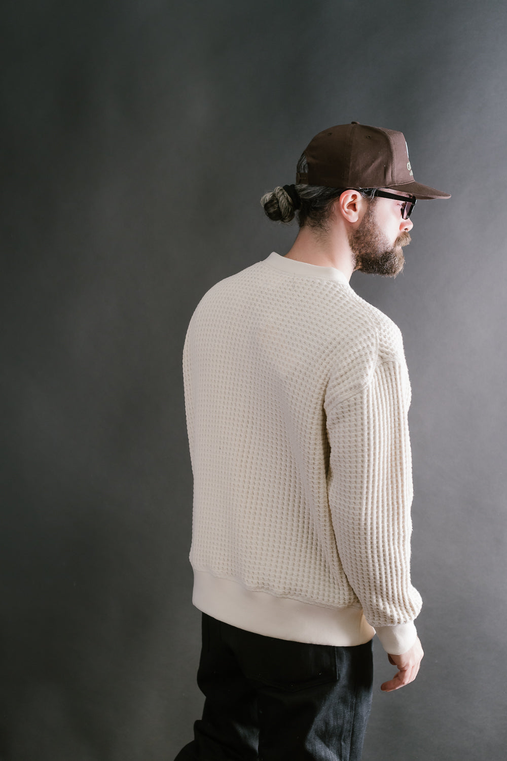 Big Waffle Crew Neck - 14 Ivory