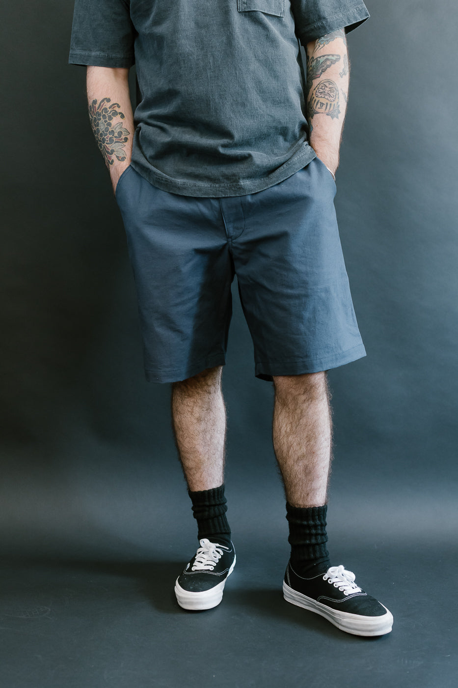 JM454 - Back Nep Ump Shorts - 101 Classic Navy