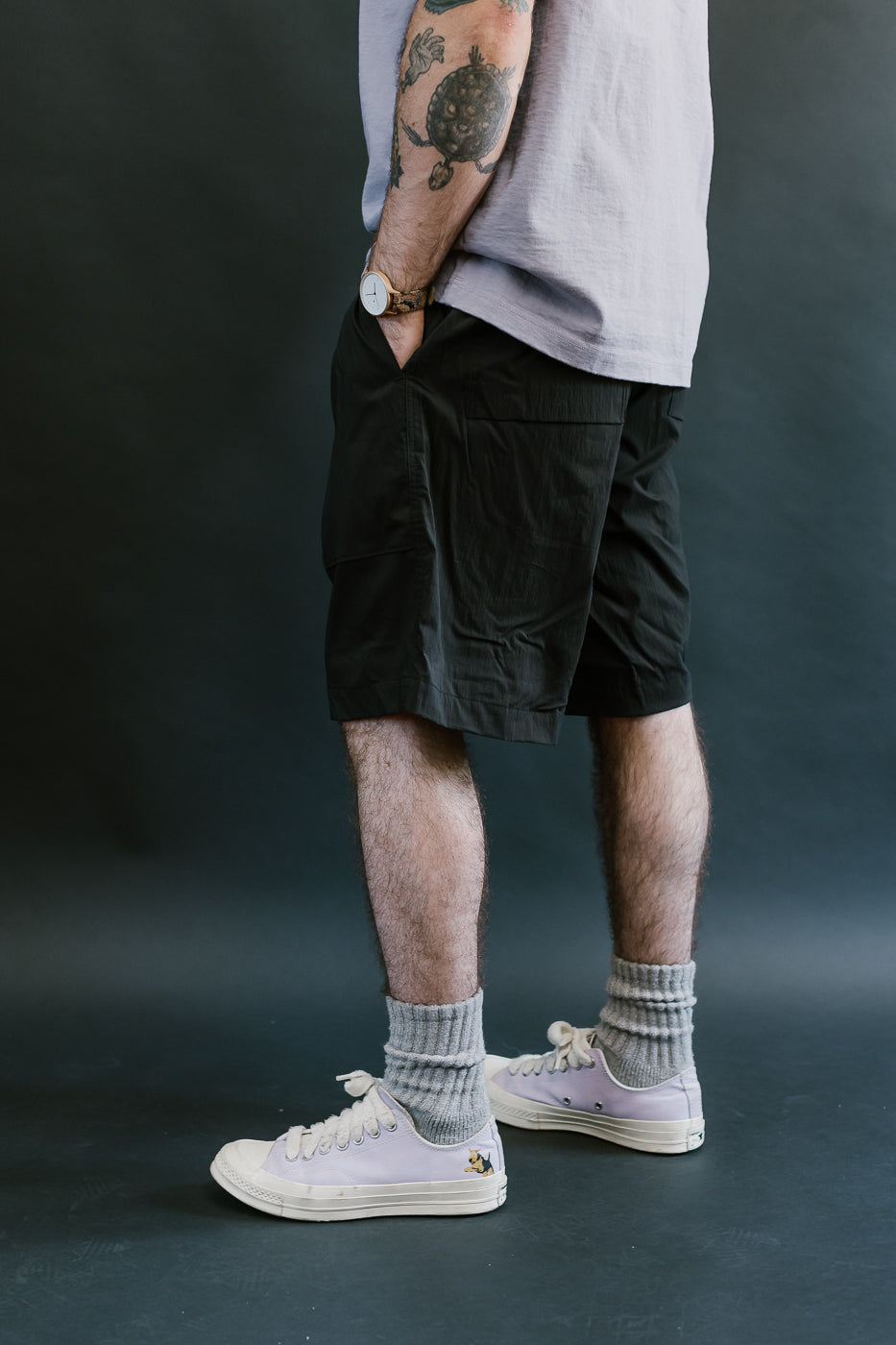 JM4547 - Crepe Shorts - 07 Black