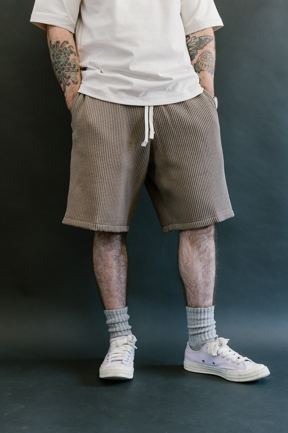 JM4552 - Waffle Shorts - 137 Taupe