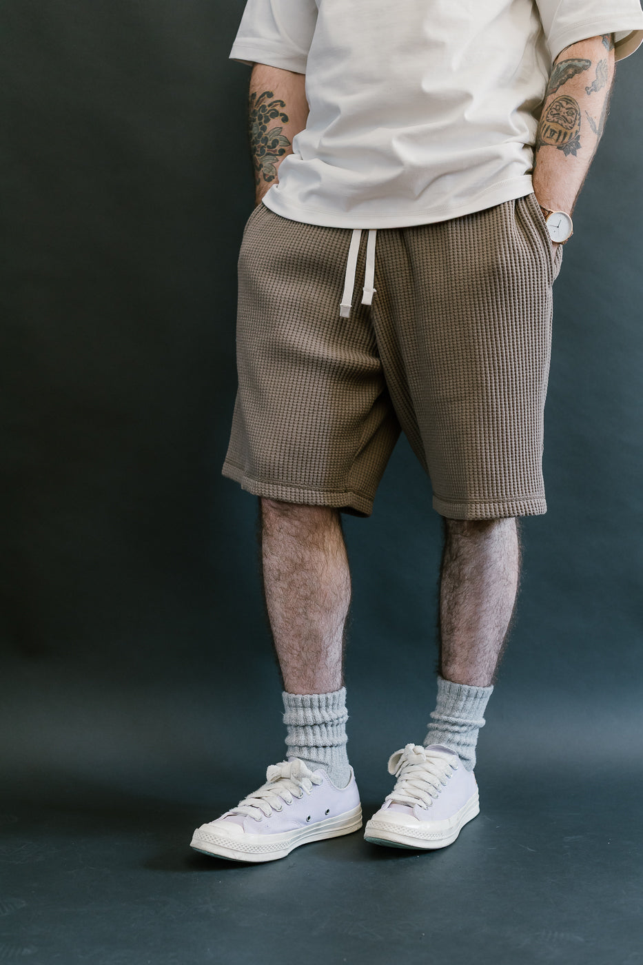 JM4552 - Waffle Shorts - 137 Taupe