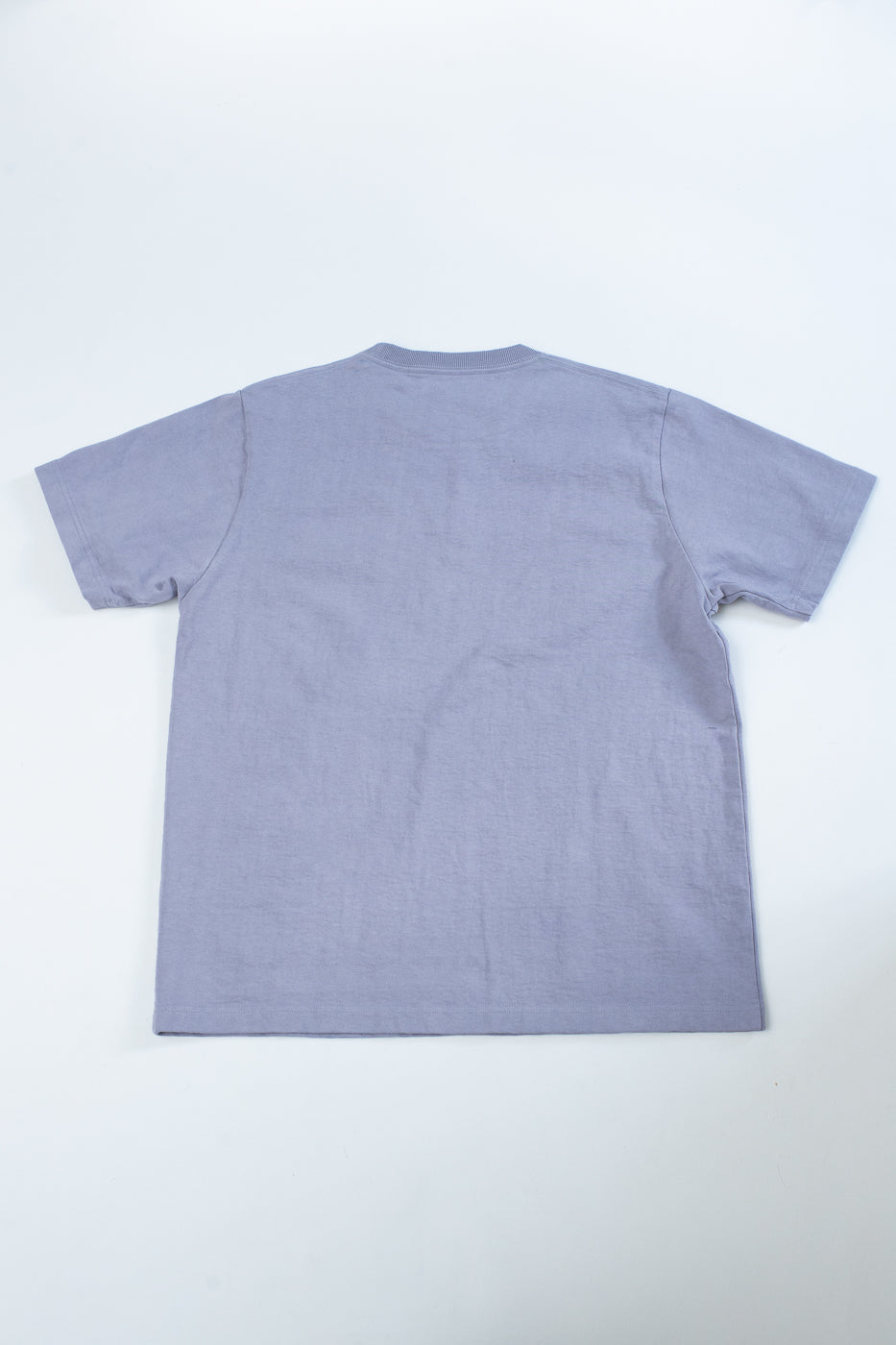 Back Side of Light purple t-shirt on a white background