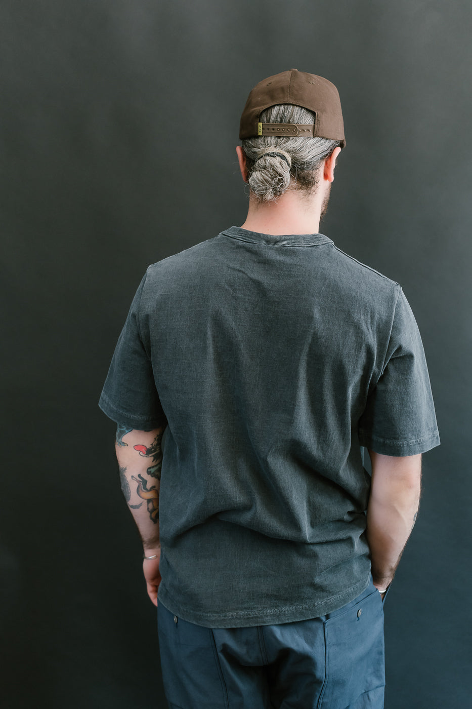JM5534PD - Pigment-Dye Pocket T-Shirt - 370 Fade Blue Gray