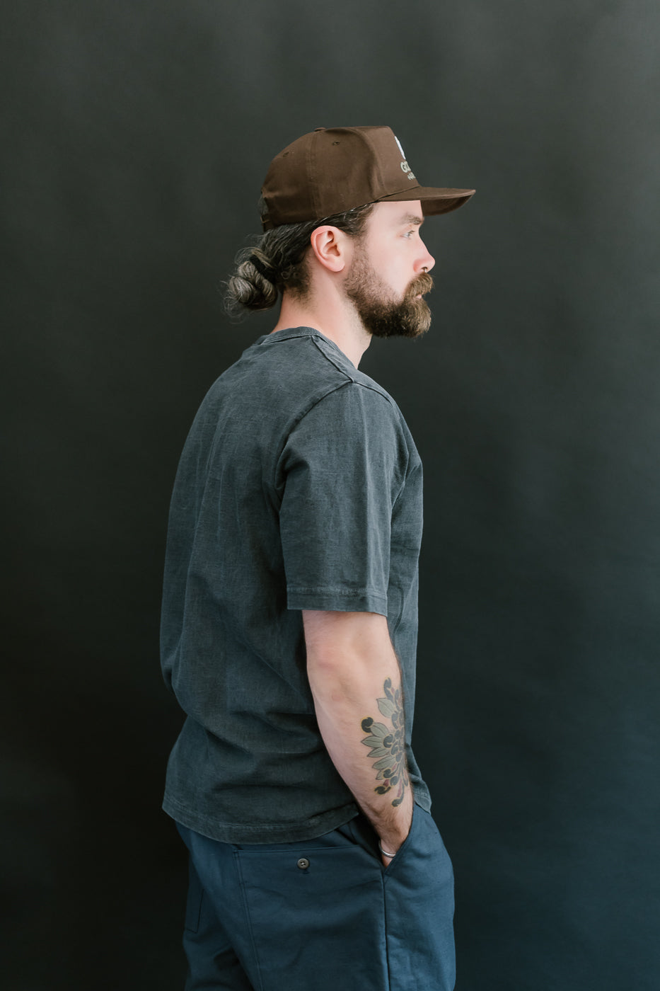 JM5534PD - Pigment-Dye Pocket T-Shirt - 370 Fade Blue Gray