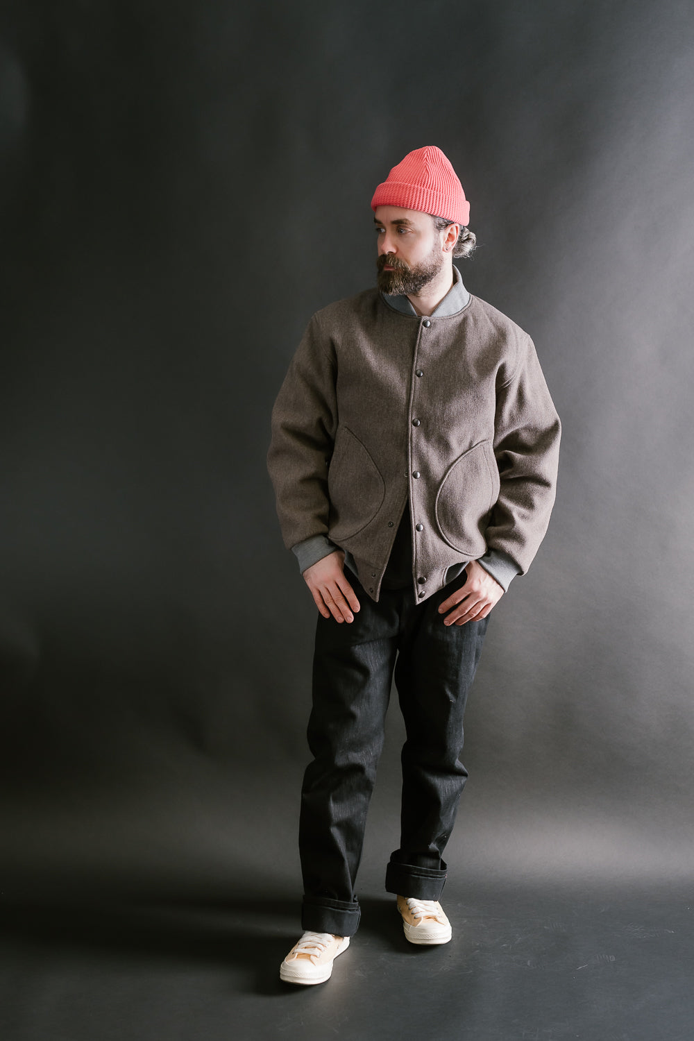 Melton Award Jacket - 38 Sepia