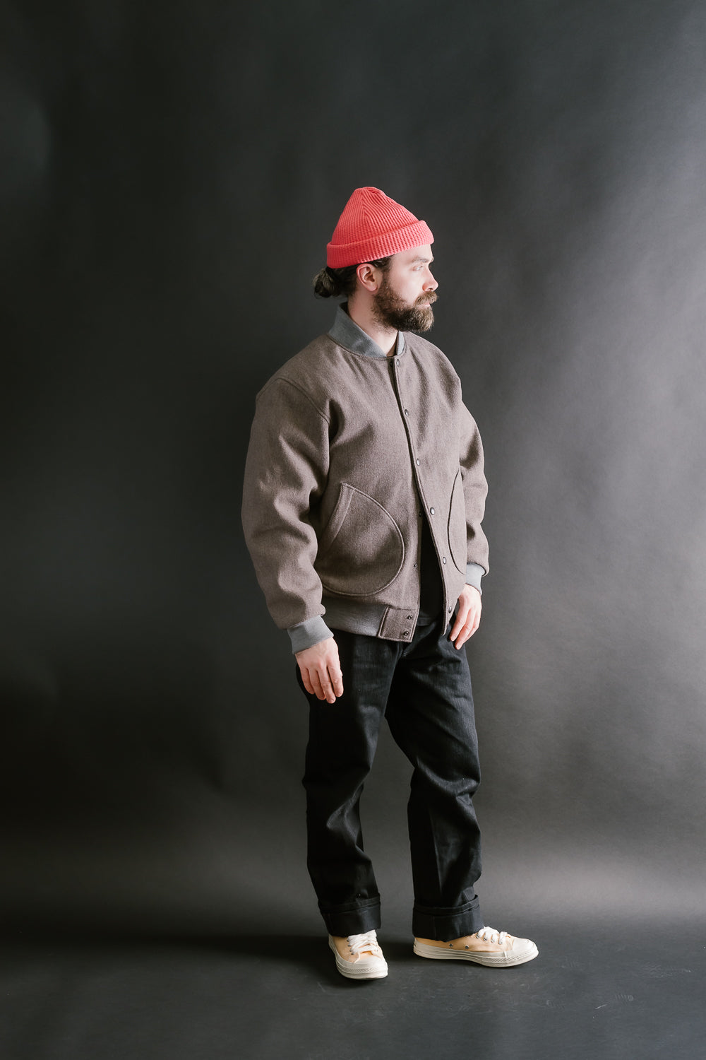 Melton Award Jacket - 38 Sepia
