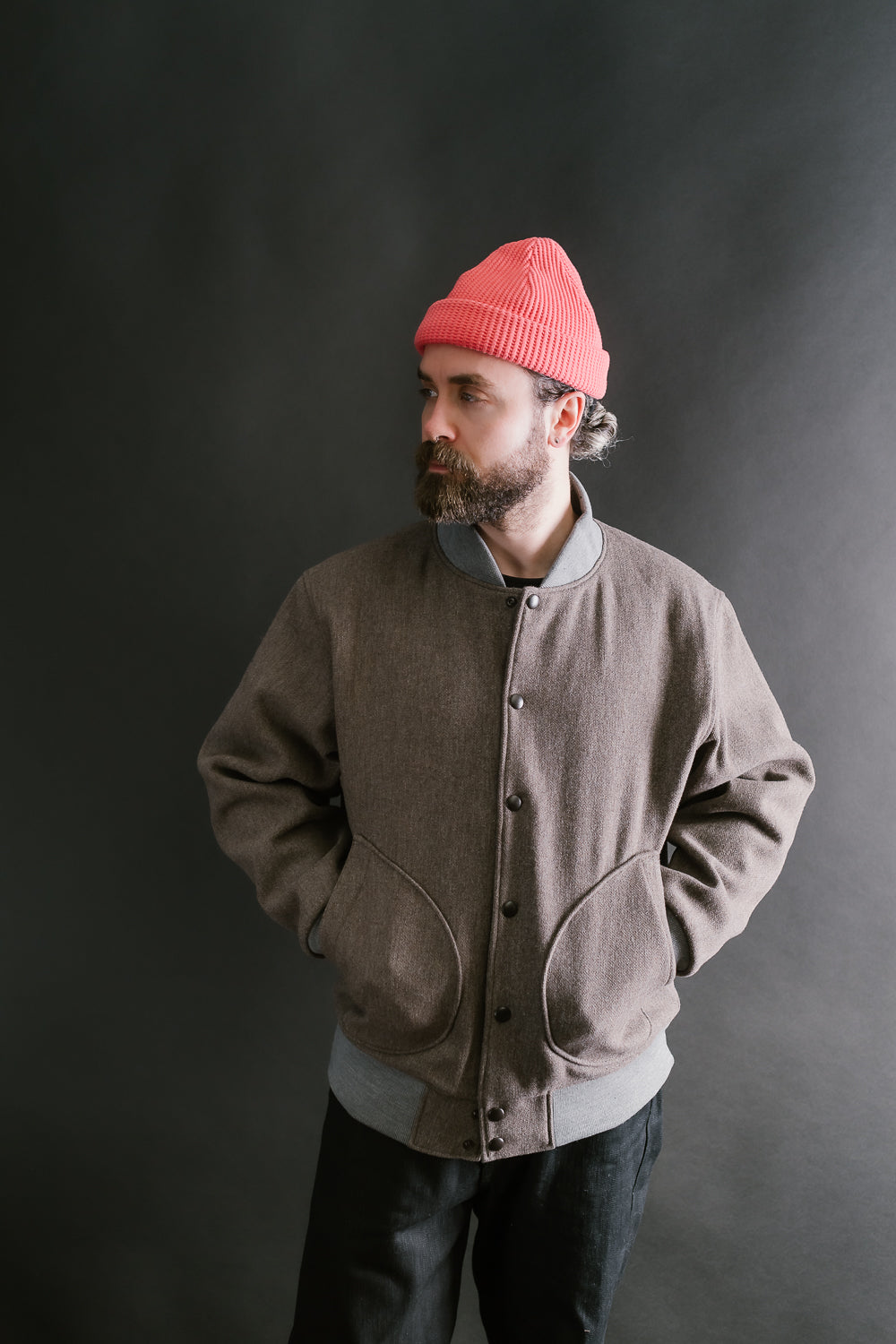 Melton Award Jacket - 38 Sepia
