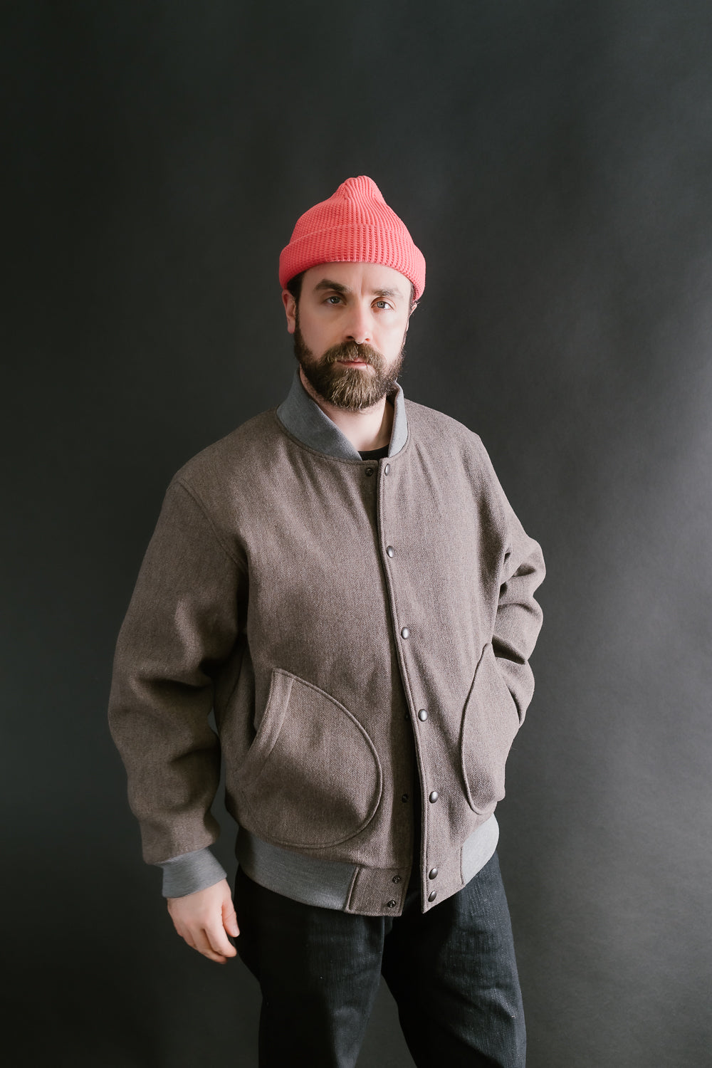 Melton Award Jacket - 38 Sepia