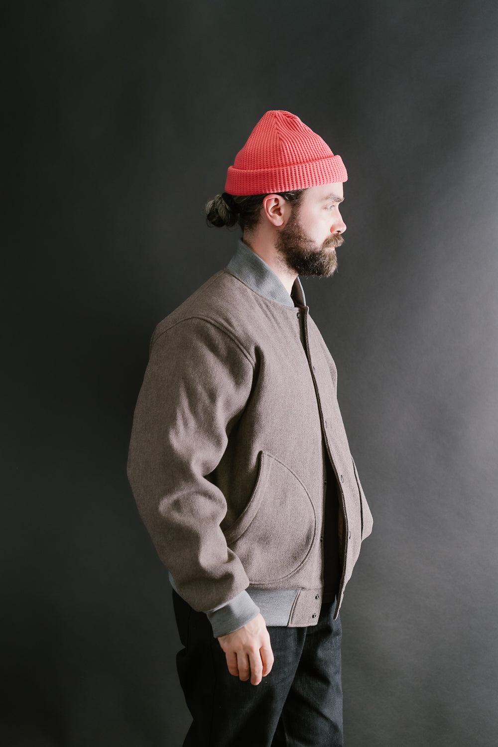 Melton Award Jacket - 38 Sepia