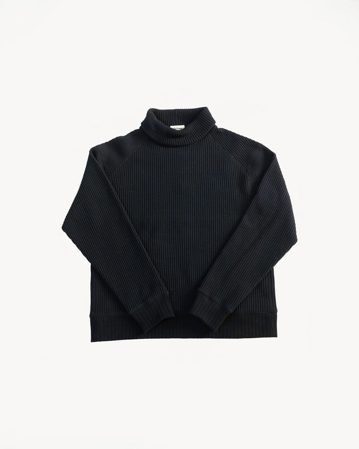 Waffle High-Neck - 07 Black