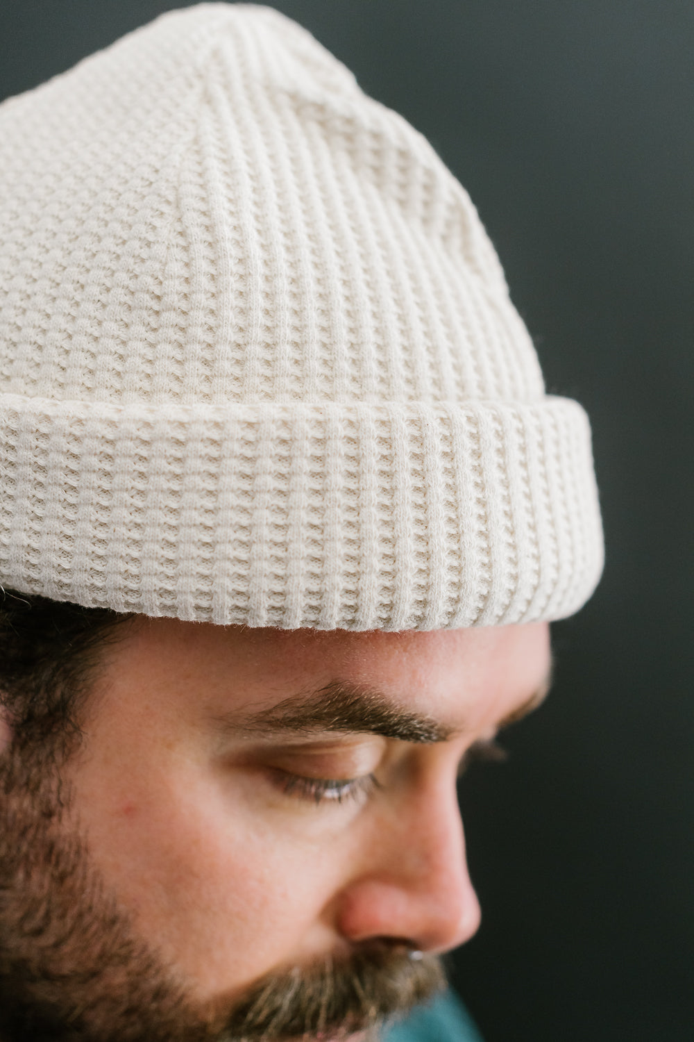 Waffle Knit Cap - 14 Ivory