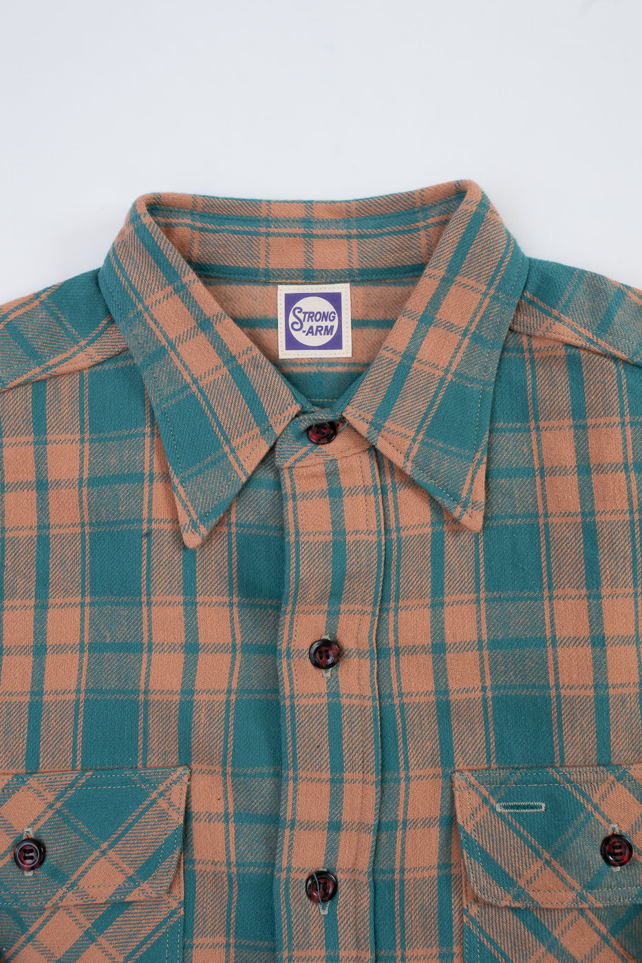 Lot JG-06-2 - The Ancient Flannel (rounded pockets) - Salmon