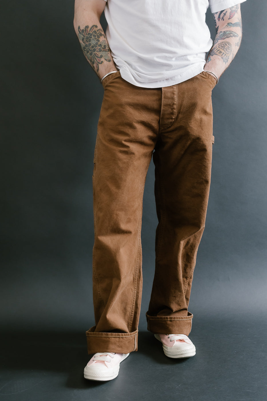 Lot JG-12 - Late 30s Ironworkers Trousers Duck - Brown