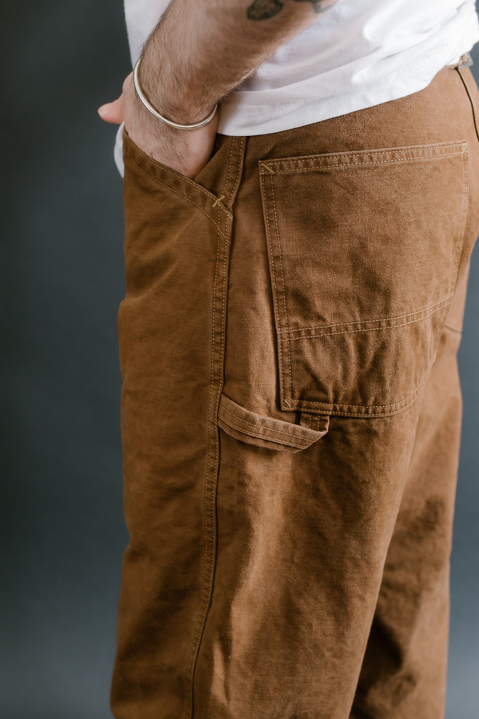 Lot JG-12 - Late 30s Ironworkers Trousers Duck - Brown