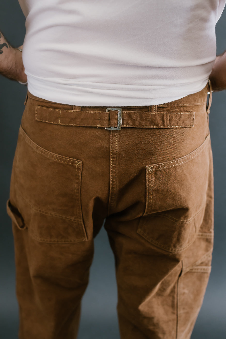 Lot JG-12 - Late 30s Ironworkers Trousers Duck - Brown
