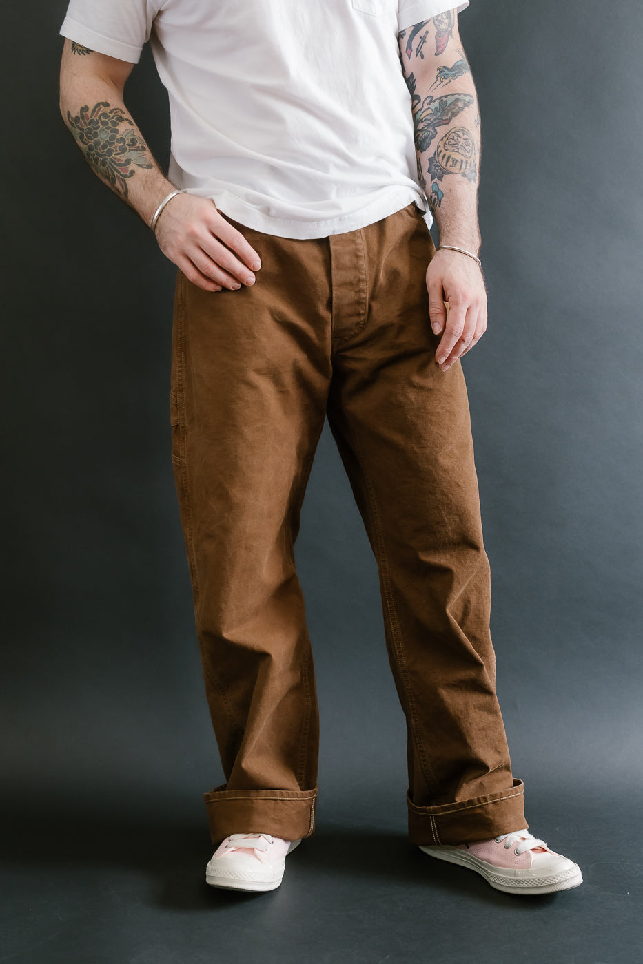 Lot JG-12 - Late 30s Ironworkers Trousers Duck - Brown